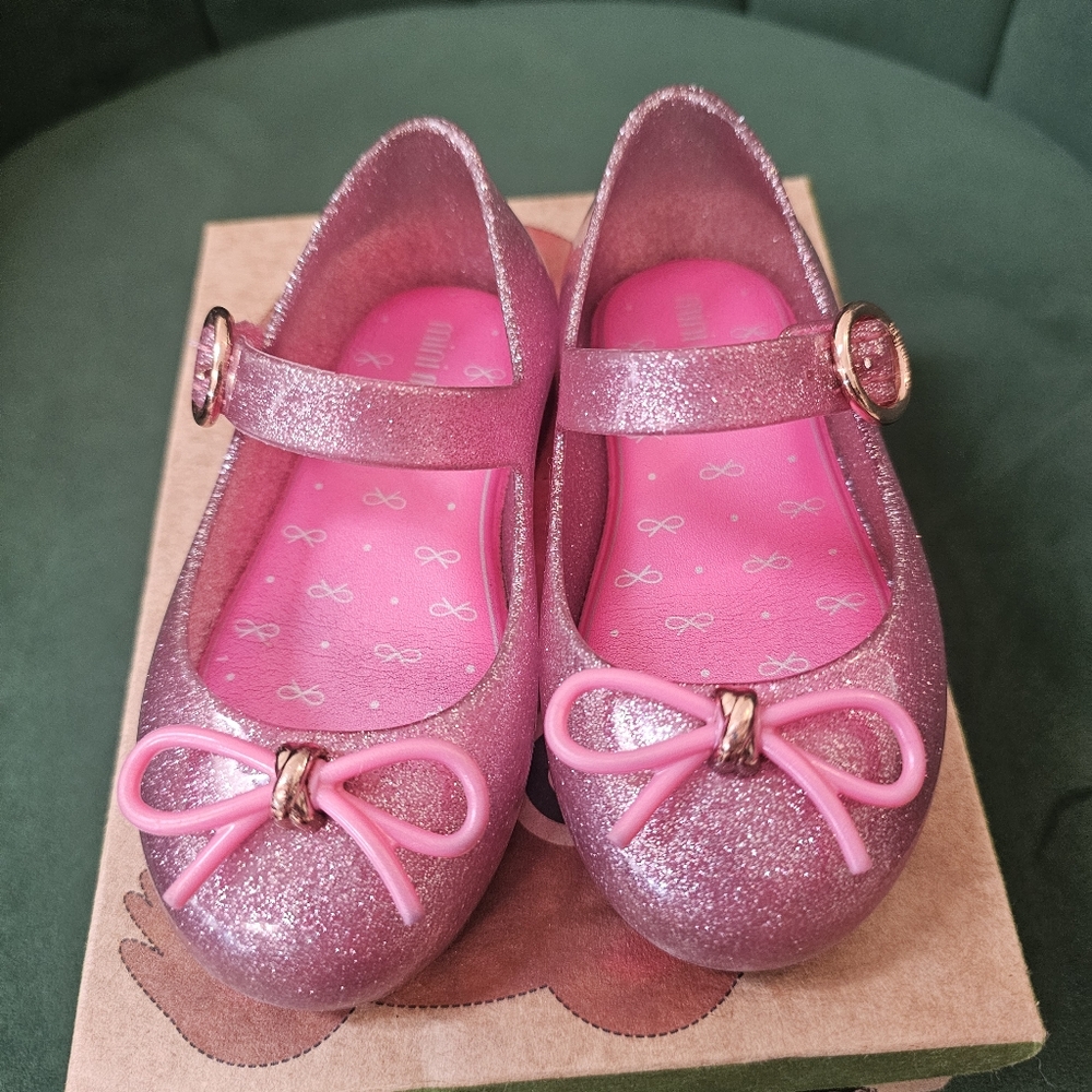 Mini Melissa Sweet Love Ballerina Pink Glitter and Rose Gold